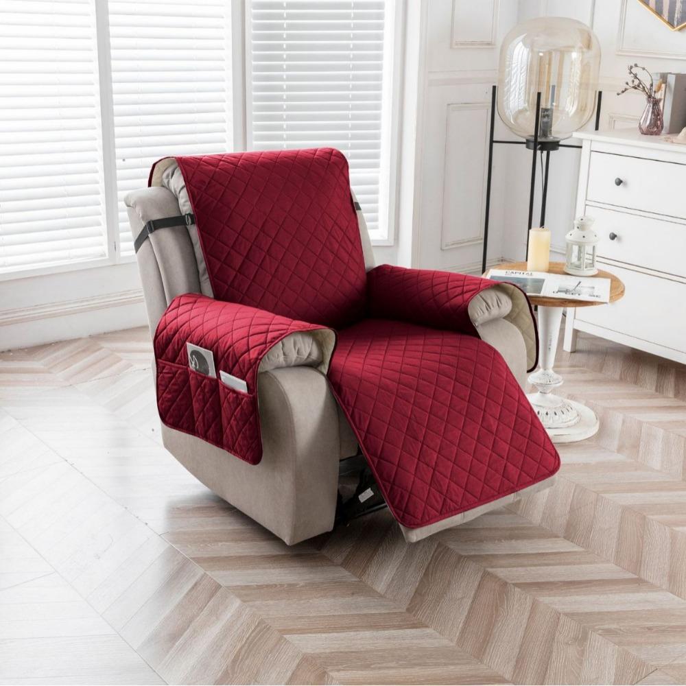 Waterproof Sofa Cushion Cover Small Check Pattern Pet Proof Soft Comfortable Home Furniture Protector