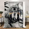 A Juventus logo with a bull silhouette on a textured, abstract background. for all seasons blanket lunch break throw gift