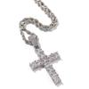 Zircon Cross Necklace: Hip Hop Punk Pendant for Men & Women
