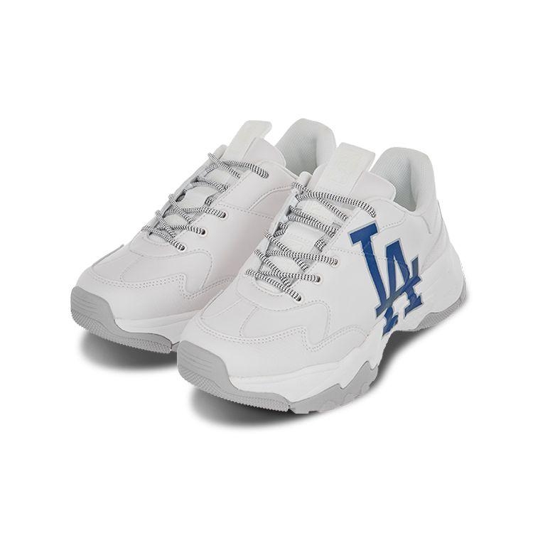 MLB Big Ball Chunky LA Retro Aumento Altezza Scarpe Basse da Papà Sneakers Unisex Bianche 32SHC1011-07W