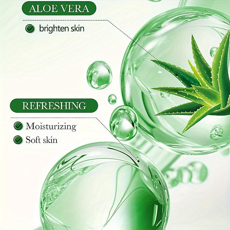 1/5/10pcs Unisex Adult Aloe Vera Facial Masks Moisturizing Face Sheets Glycerin Trehalose Alcohol-Free Fragrance-Free Types Skincare