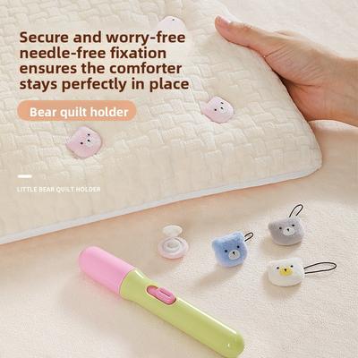 Little Bear Quilt Fastener, Needle-free, Safe, Invisible, Bed Sheet, Quilt Cover, Four-corner Magic Clip