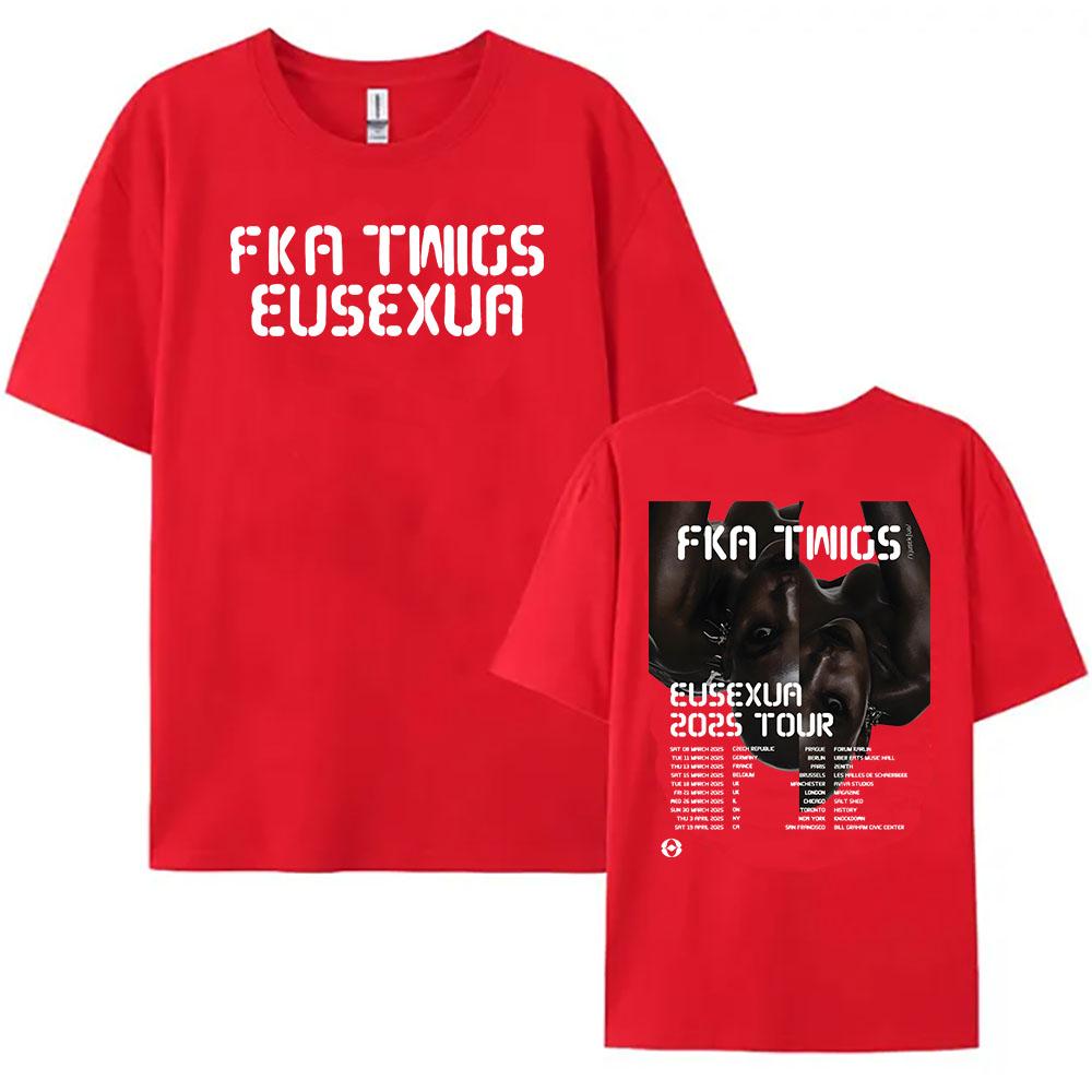 2025 Album Eusexua 2025 Tour Tshirts Singer FKA Twigs Printing Tshirt Cotton Soft Short Sleeve Teeshirt Unisex Streetwear Tees