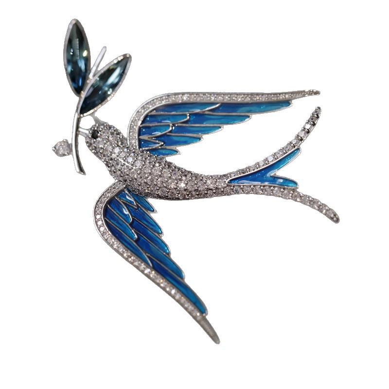 Bo Xin Yun Chinese Cloisonné Swallow Brooch: Elegant, Stylish, Luxurious Pin for Women