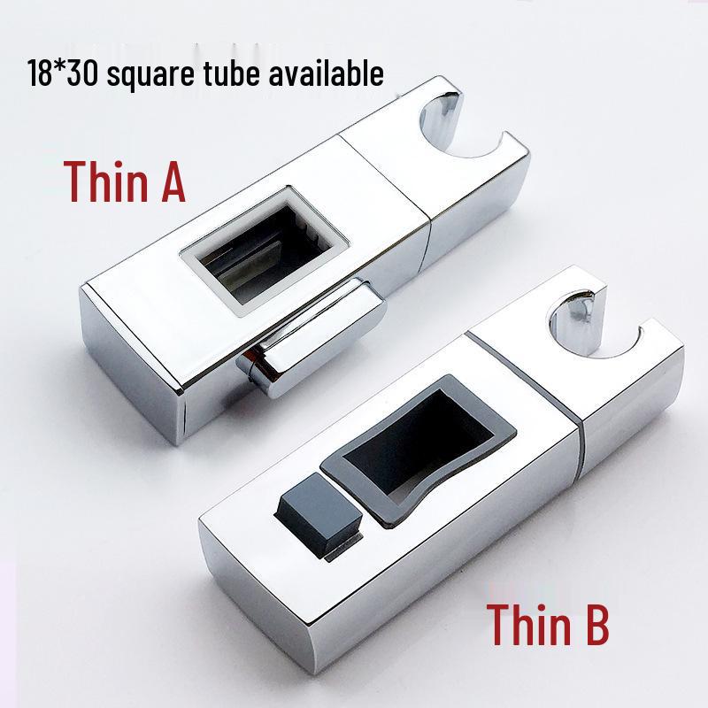 Adjustable Square Shower Head Bracket Holder - Bathroom Mount and Seat Accessories