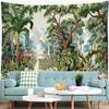 Beautiful Natural Forest Printed Large Tapestry Stone Landscape Wall Hanging Blanket Tropical Tree Tapestries Room Home Decor