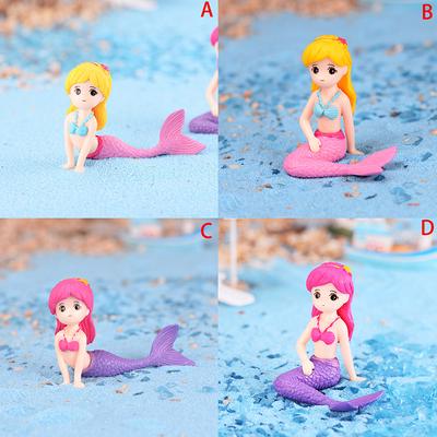 Mermaid Diy Mini Miniature Figurine Garden Dollhouse Decor Micro Landscape