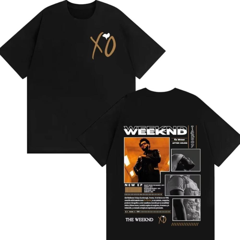 The Weeknd camicia da uomo in cotone oversize grafica album After Hours estate Donna Y2k girocollo rock Streetwear T-shirt