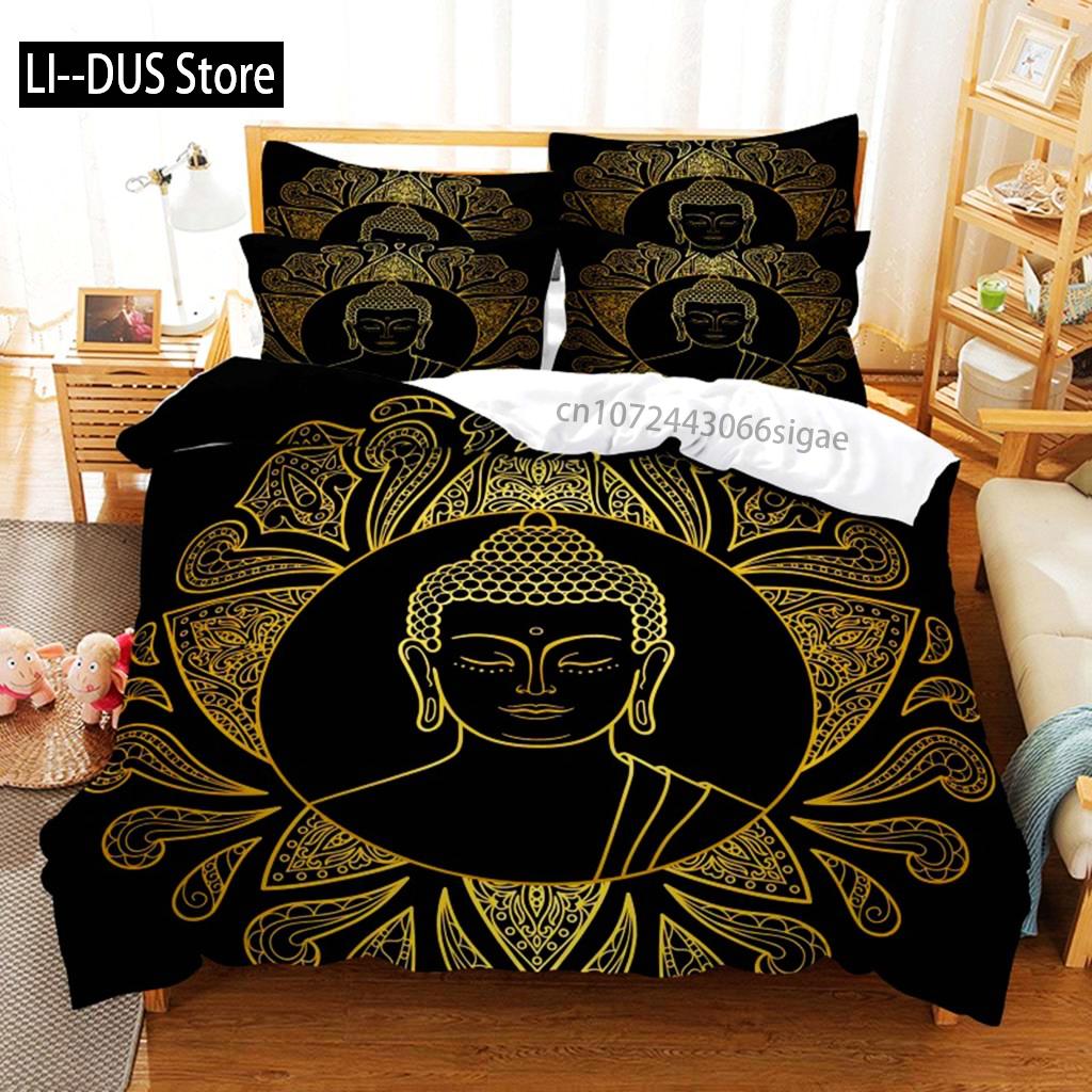 Buddhism Set Duvet Cover Set 3d Bedding Digital Printing Queen Size Bedding Set Fashion Design