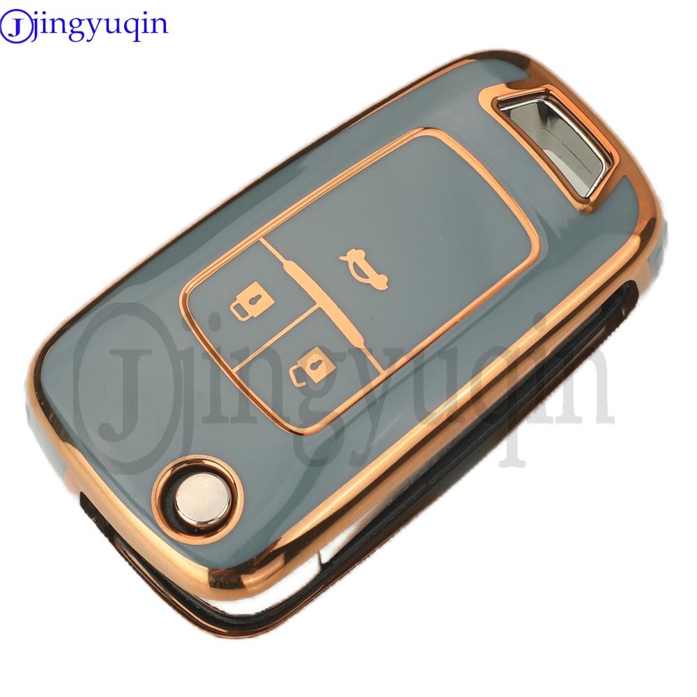 Jingyuqin 3/4/5 Buttons Soft Tpu Car Key Case For Opel/Buick/Chevrolet Cruze Epica Lova Camaro Impala Aveo Malibu Sail Orlando