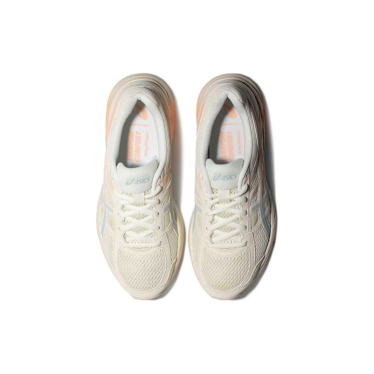 Asics Gel-Contend 4 Sports Versatile Fabric Synthetic Leather Low-Top Running Shoes Women Sneaker White Orange T8D9Q-750