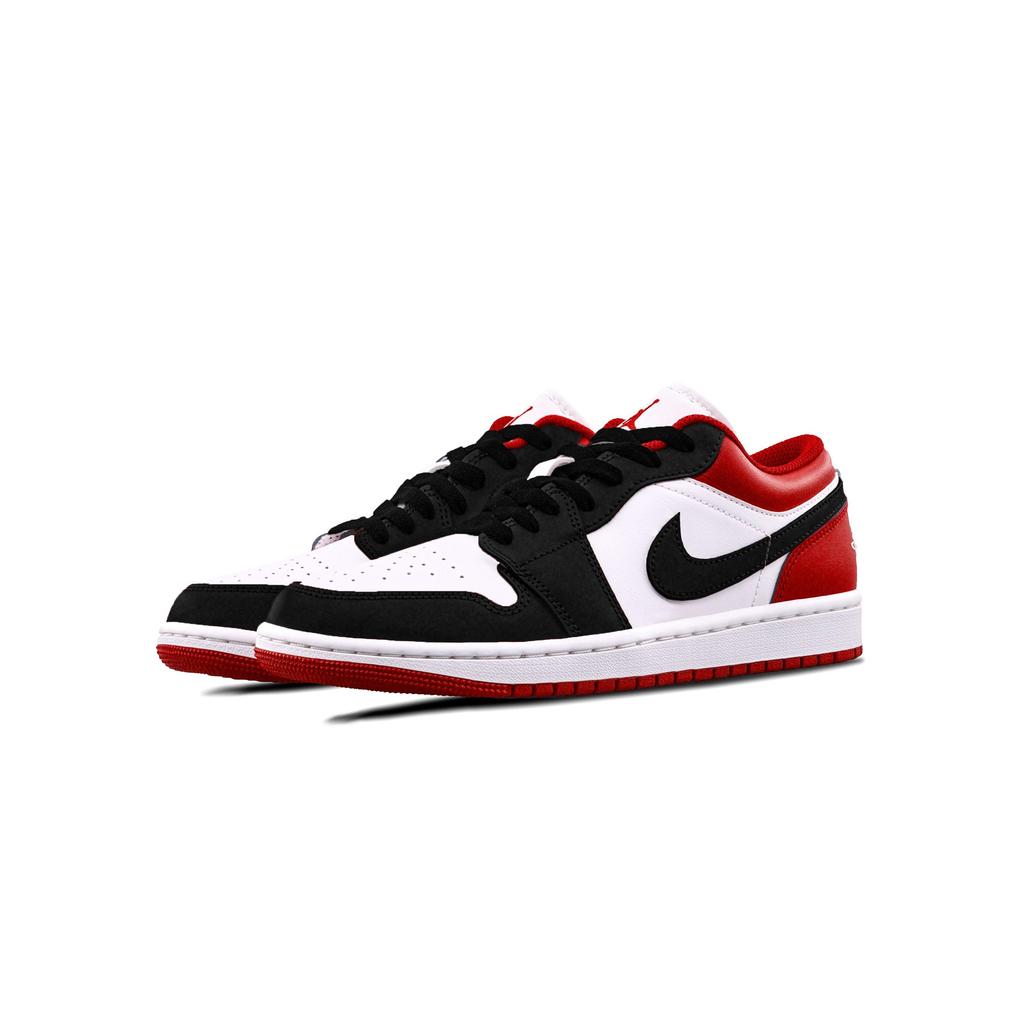 Jordan Air Jordan 1 Bred Toe 1.0 Cushioning, Wear Resistant Low top Vintage Basketball Shoes Unisex Red Black 553558-166(Team766-1.0)