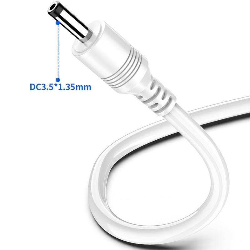 0.5/1/1.5M USB To DC3.5x1.35mm Connector Charging Cable for Electric Toothbrush Speaker Mini Fan