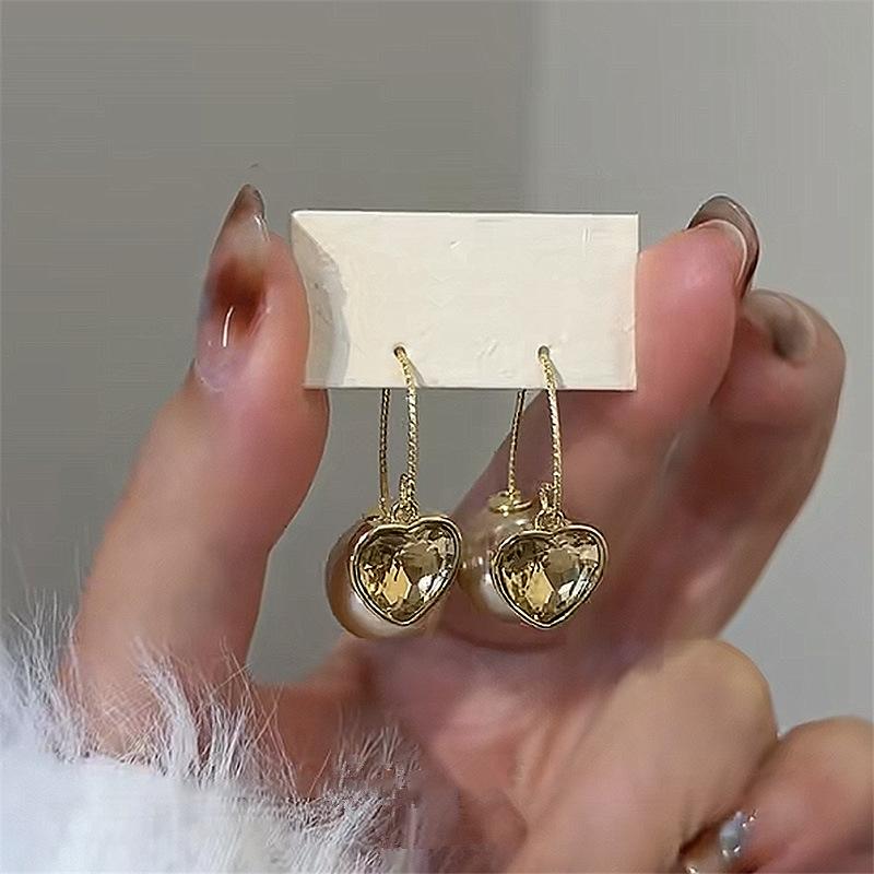 Алмазная жемчужная серьга-подвеска личность ретро элегантная нишевая серьги серьги серьги женщины