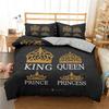 Black and White Couple Romantic Valentine's Day Comfortable Duvet Quilt Cover Pillowcase Bedding Set Decoration Home Textile