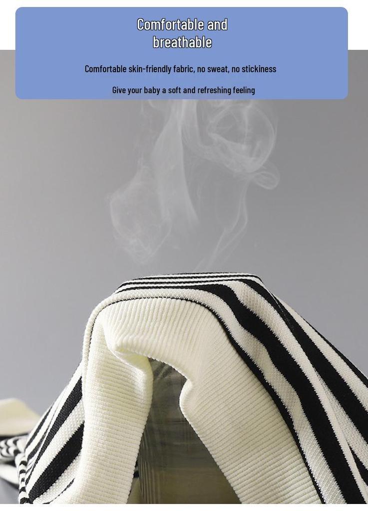 Children's Striped Hoodie for Boys - 2025 Korean Style Fashion, Spring/Autumn Wear, Casual Top for Medium and Small Kids.