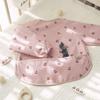 Kungs Kungs Baby Food Bib Waterproof Long Sleeve Water Repellent Breathable Long Sleeve Bib, Long Sleeve Pink Cherry, 1 Piece, 1 Piece