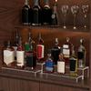 Contemporary Two Level Storage Shelf For Liquor Perfumes Vials And Decorative Pieces