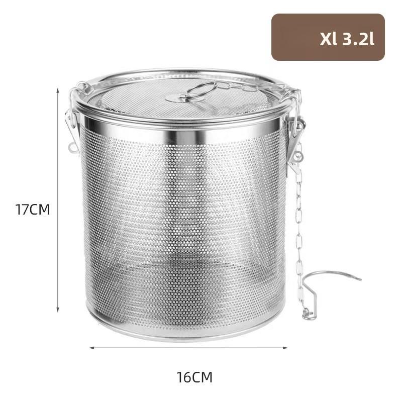 Stainless Steel Brine Cage Seasoning Fine Mesh Tea Strainer Brine Stew Supplies Filter Seasoning Bag Spice Box