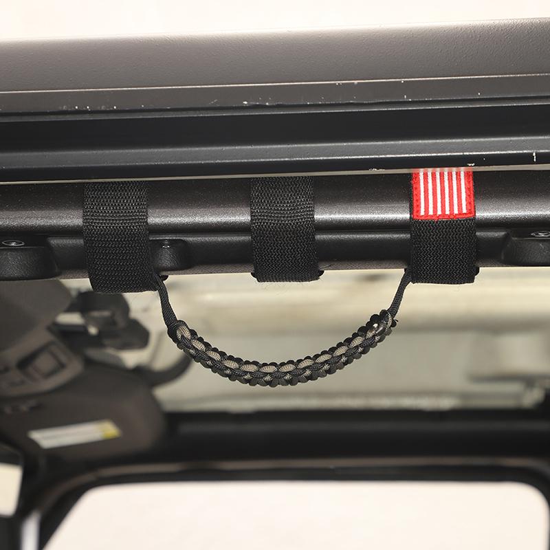 Auto-Regenschirmseil, Dachgriff mit Licht, für Jeep Wrangler JL/Gladiator JT JK 2007–2023, 2 Stück