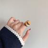 Cake Shape Strawberry Cake Ring Cartoon Fruit Cake Ring Fashion Cream Chocolate Ring  Hand Ornament