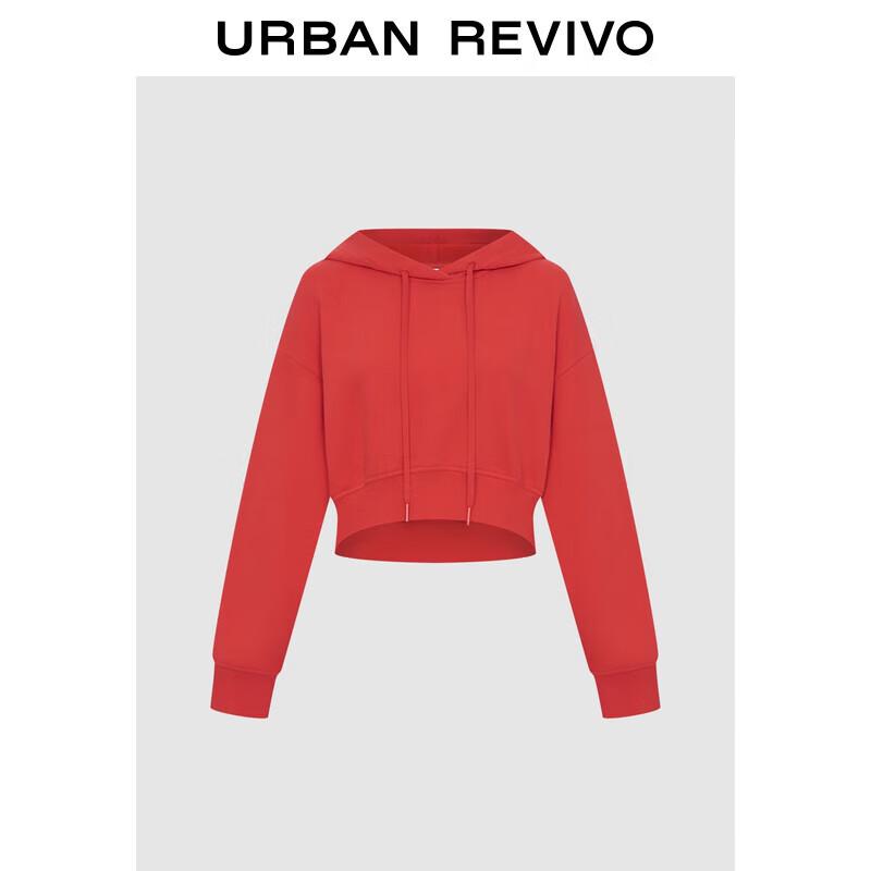 

UR 2024 Winter Women s Casual Hooded Drawstring Short Sweatshirt S