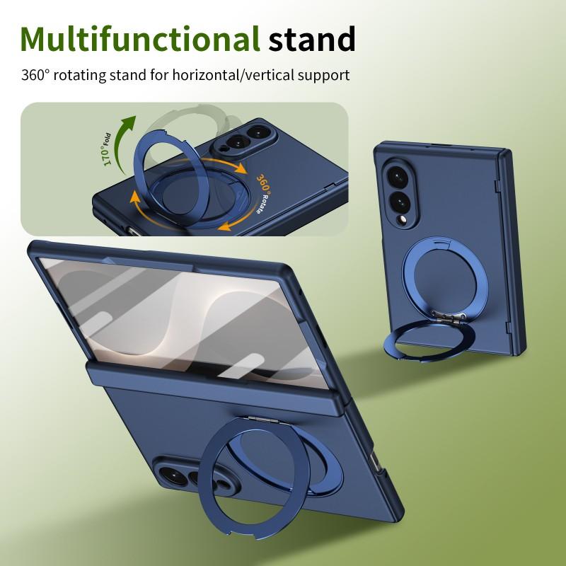 Magnetic Wireless Charging Phone Case With Rotating Stand Galaxy Z Fold8 Fold7 Fold6 Full Coverage Protective