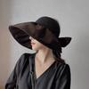 Vinyl Hollow Big Brim Fisherman Empty Top Hat Ponytail Sunshade Versatile Sunscreen Hat Women's Summer