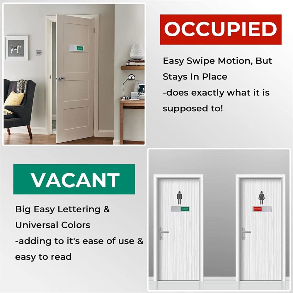 Waterproof Reminder Signs Self Adhesive Door Slider Signs Durable Office Door Sign  Office Room