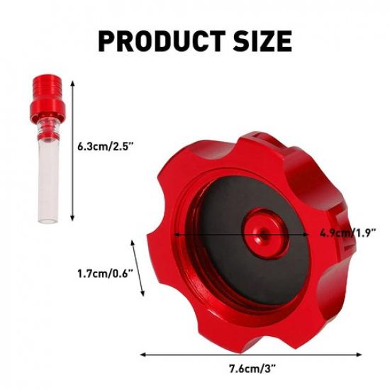Motorcycle Red Gas Fuel Tank Cap Vent Air Valve Breather Tube Pit Dirt Bike