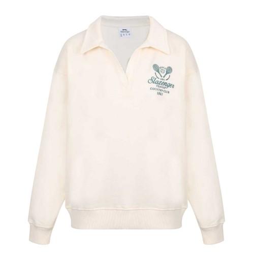 Slazenger Womens/Ladies Embroidered Logo Drop Shoulder Relaxed Fit Tennis Sweatshirt