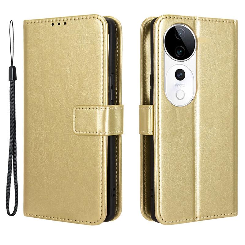 Dla vivo S19 Pro 5G/V40 5G Skórzane Etui na Telefon Portfel Tekstura Crazy Horse