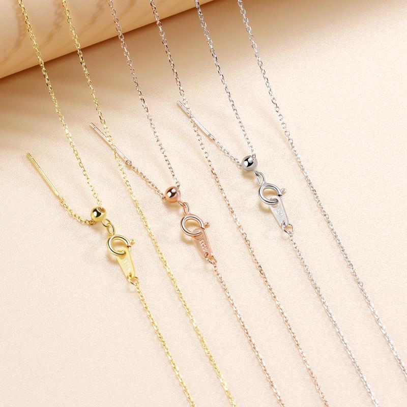 Necklace Adjustable Plain Chain Box Chain Cross Chain Women's Summer Design Clavicle Chain with Chain