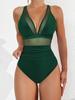 2025 European & American Backless Mesh Bikini Swimsuit