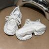Silver platform versatile dad shoes women's 2025 spring new heightening muffin women's shoes small rhinestone sneakers
