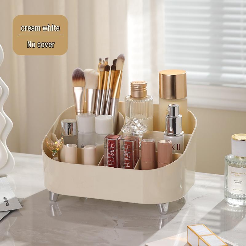 High-Value Multifunctional Desktop Vanity Organizer with Lid - Dustproof Cosmetics and Lipstick Storage Box.