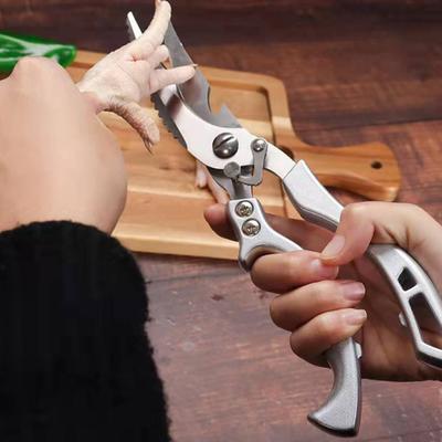 Powerful Kitchen Scissors Multi-Function Stainless Steel Shears Safe Lock Design Easy One-Handed Operation Bone Shear for Chicken Fish Vegetables