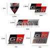 yscr3 New Gazoo Racing  GR GR Sport 3D Car Aluminium Alloy Badge Adhensive Metal Emblem Decal for Toyota Supra AE86 GT86