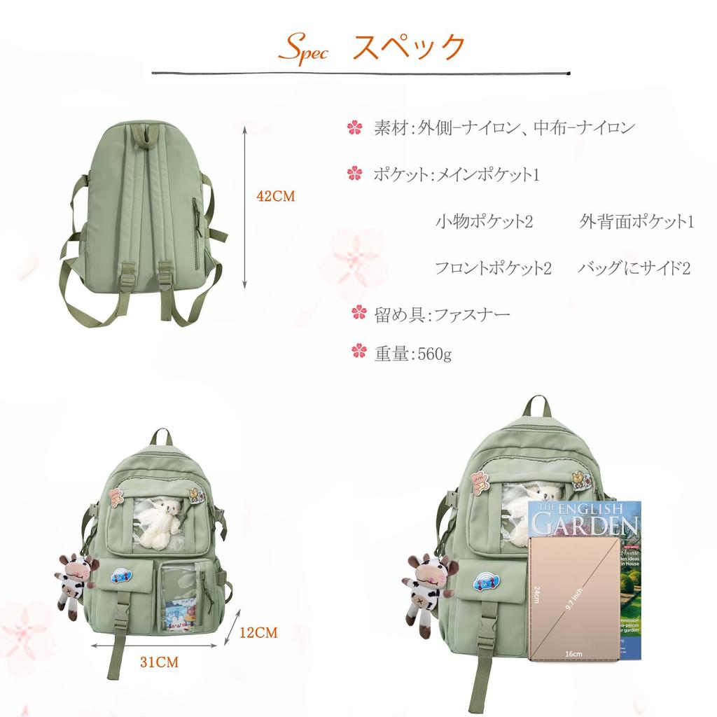 NICOLE DORIS Niedlicher Rucksack für Stilvollen Business-Rucksack für High-School-Schüler mit A4 Schul-Großem Laptop-Reiserucksack für Mädchen und Erwachsene &