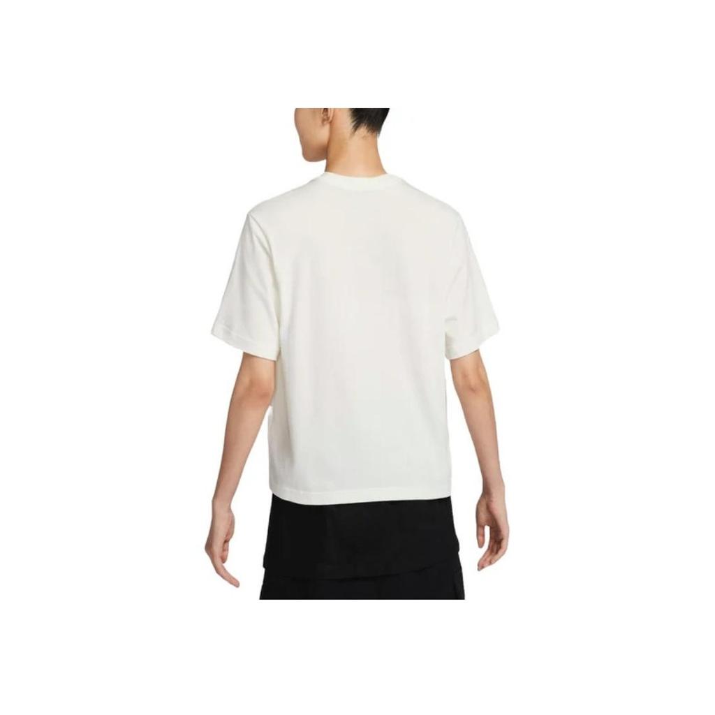 Nike Solid Color Casual Round Neck Short Sleeve T-Shirt Women Tops White DD1238-134