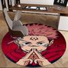 1pc Jujutsu Kaisen Satoru Gojo Anime Design Round Carpet - Office Chair Mat, Non-Slip Rug for Home Decor
