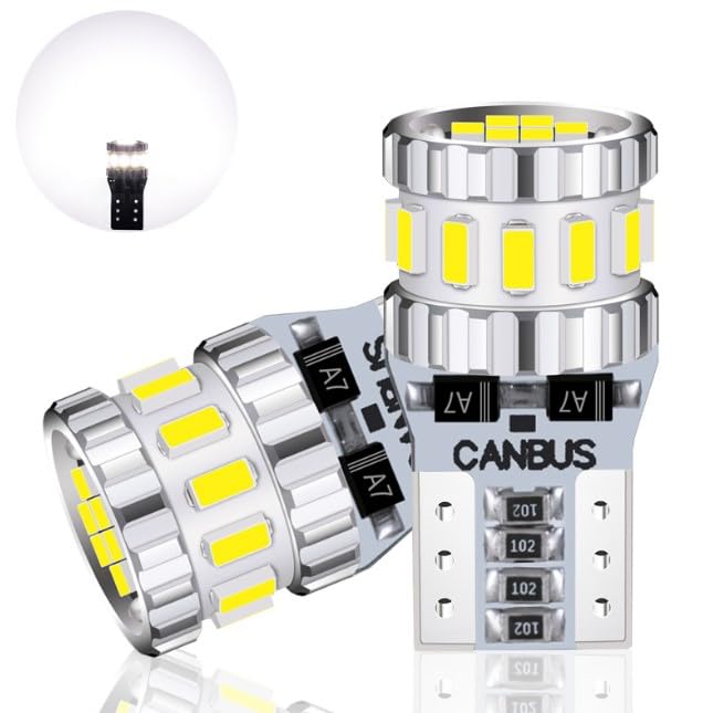 

[Эксклюзивно на Amazon] T10 LED Белый взрывной компенсатор Встроенный позиционный фонарь Номерной свет Лампа для комнаты Высокопрочный неполярный светодиодный элемент 3014 6000