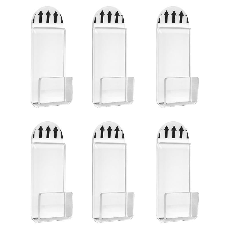 652F 6PCS Transparency Wall Mounted Vinyls Storage Shelf Vertical Hanging Display Rack Easy Assembly Album Hanger