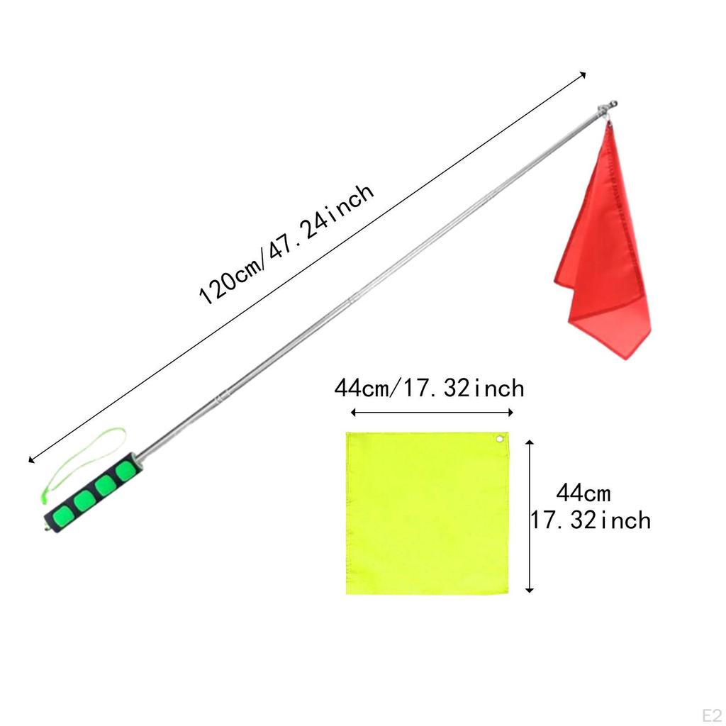 Horse Training Flag Yellow Red Flags Lunging Practice Tour Guiding Referee Signaling 1.2 M