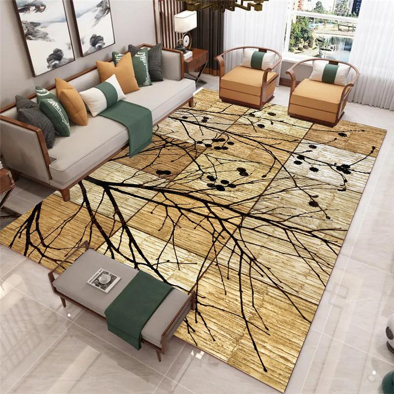 Teppich im nordischen Stil Schmutzabweisend Rutschfest Couchtisch Großflächig Wasserabsorbierend Wohnzimmerteppich Haushaltsteppich