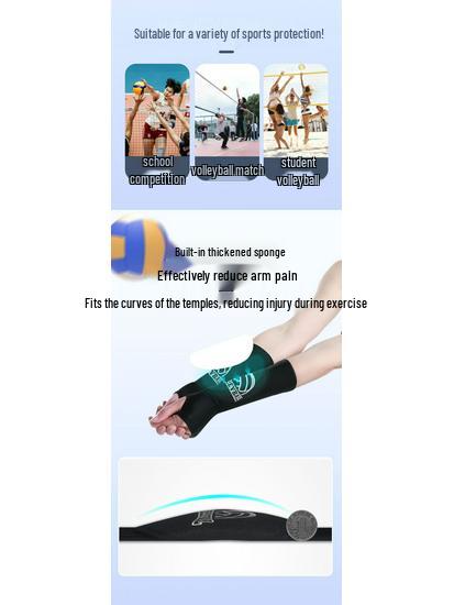 Maniche da Pallavolo Traspiranti in Spandex: Supporto per Avambraccio e Gomitiere Anti-Collisione per Adulti