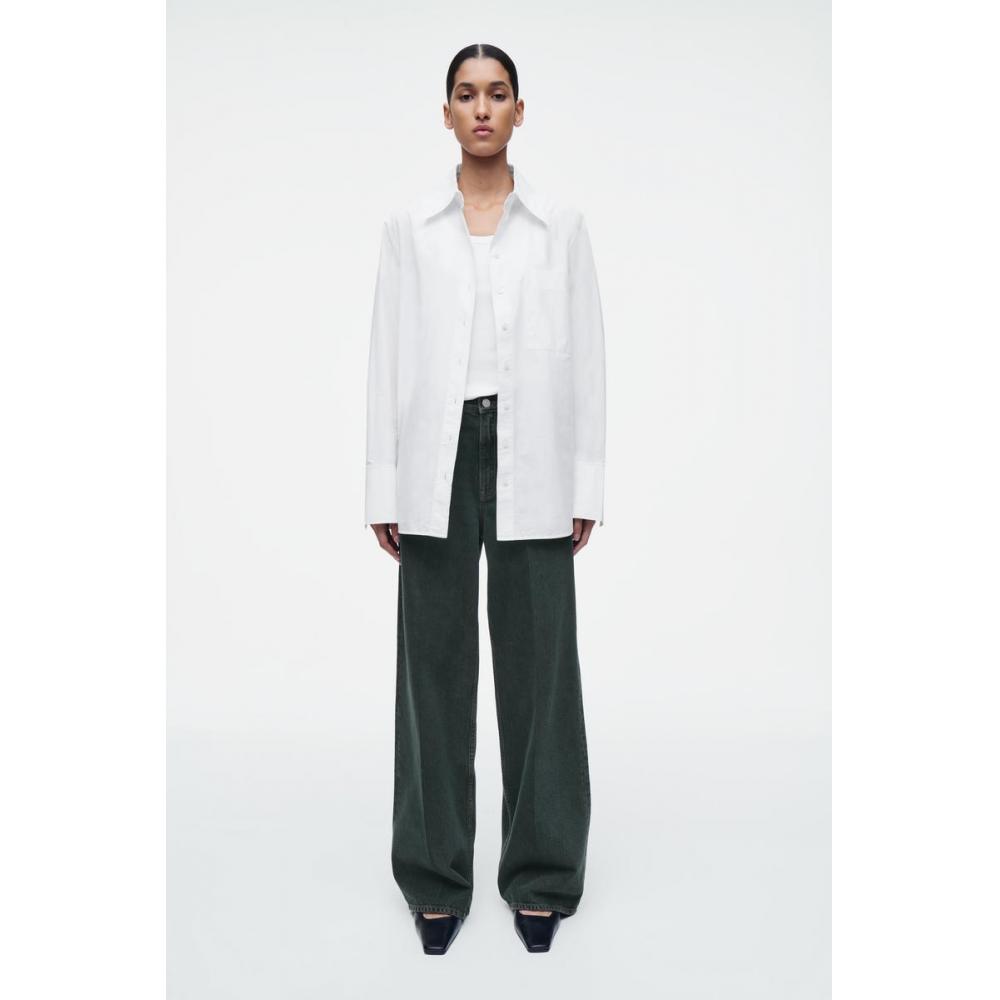 

Cos Japan Широкие джинсы с высокой посадкой и полной длиной mid wash blue/26