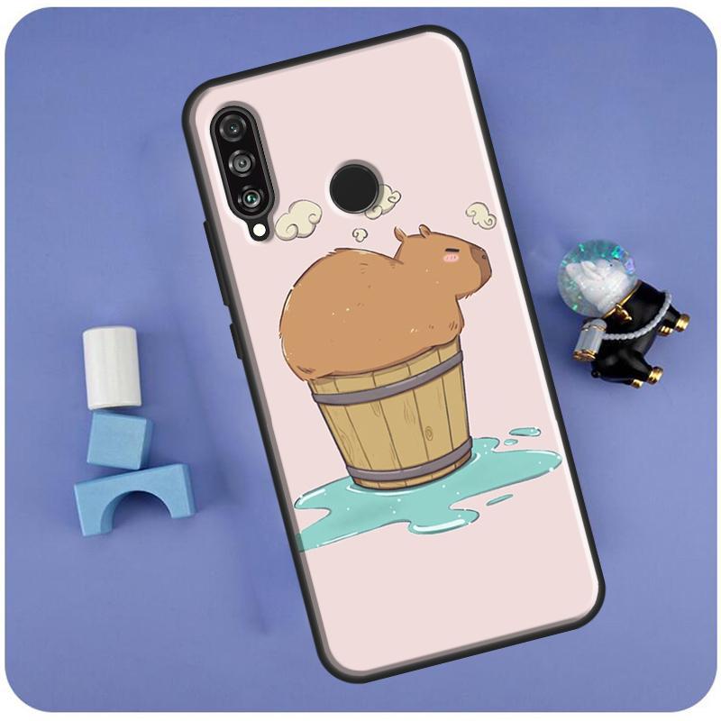 Capybara Spa For Huawei Nova Y70 Y91 Y90 Y60 Y61 Y72 Y73 3i 7i 8i 11i 12i 9 10 SE P20 P30 P40 Lite Case