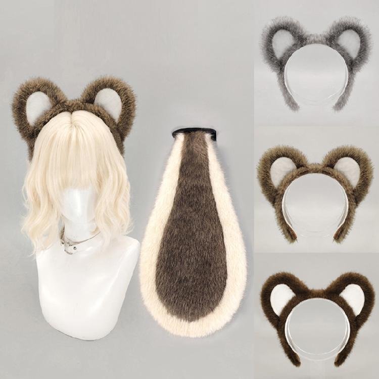 Fun and Safe Plush Animal Ears Headband for Costume Parties Role Playing Soft Wear Adults Comfortable Hairpiece