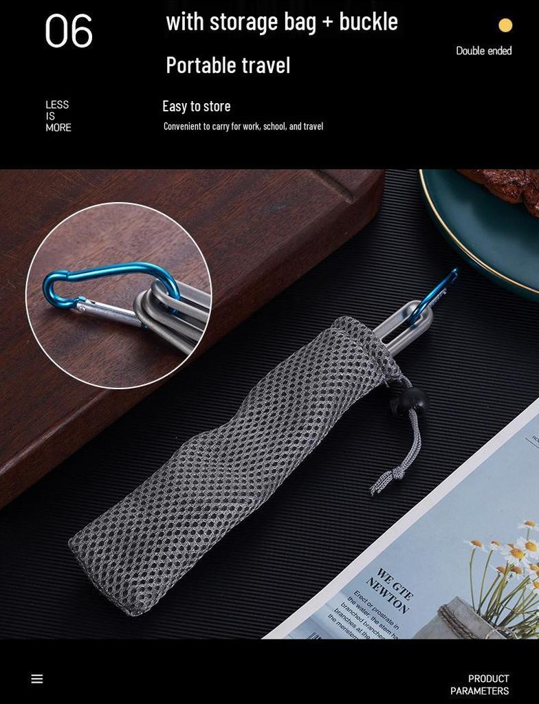 Titanium Ultralight 3-Piece Camping Cutlery Set: Knife, Fork, Spoon for Outdoor Travel & Hiking